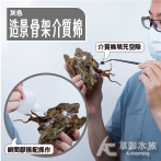 沉木 造景石 輔助定植棉（青龍石色）